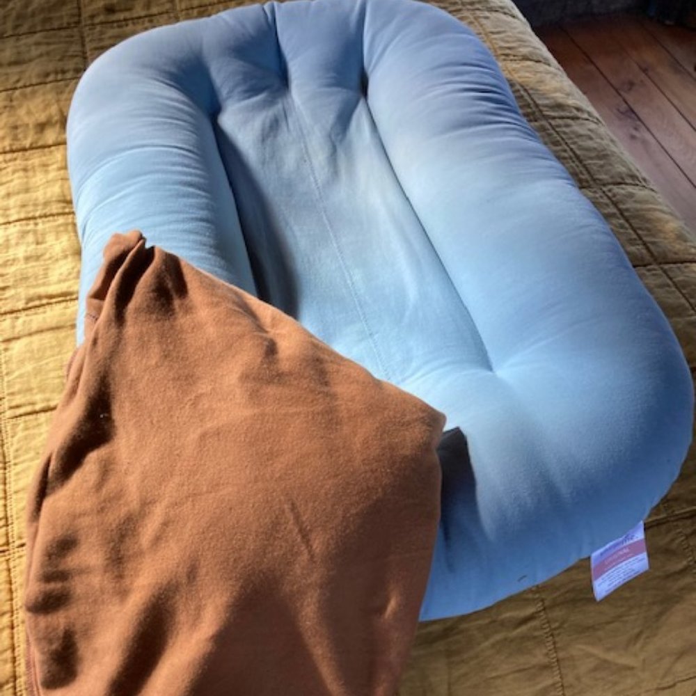 Snuggle me organic with infant cover